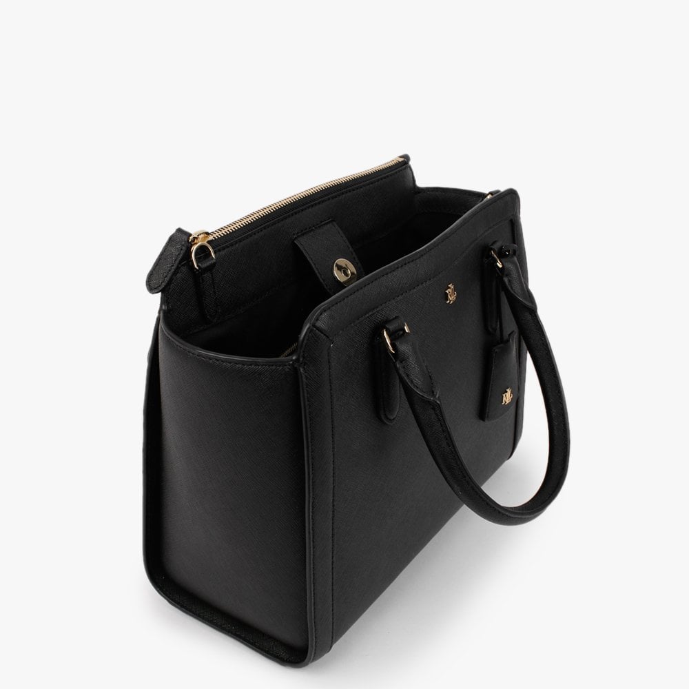 Brooke 27 Black Leather Satchel Bag