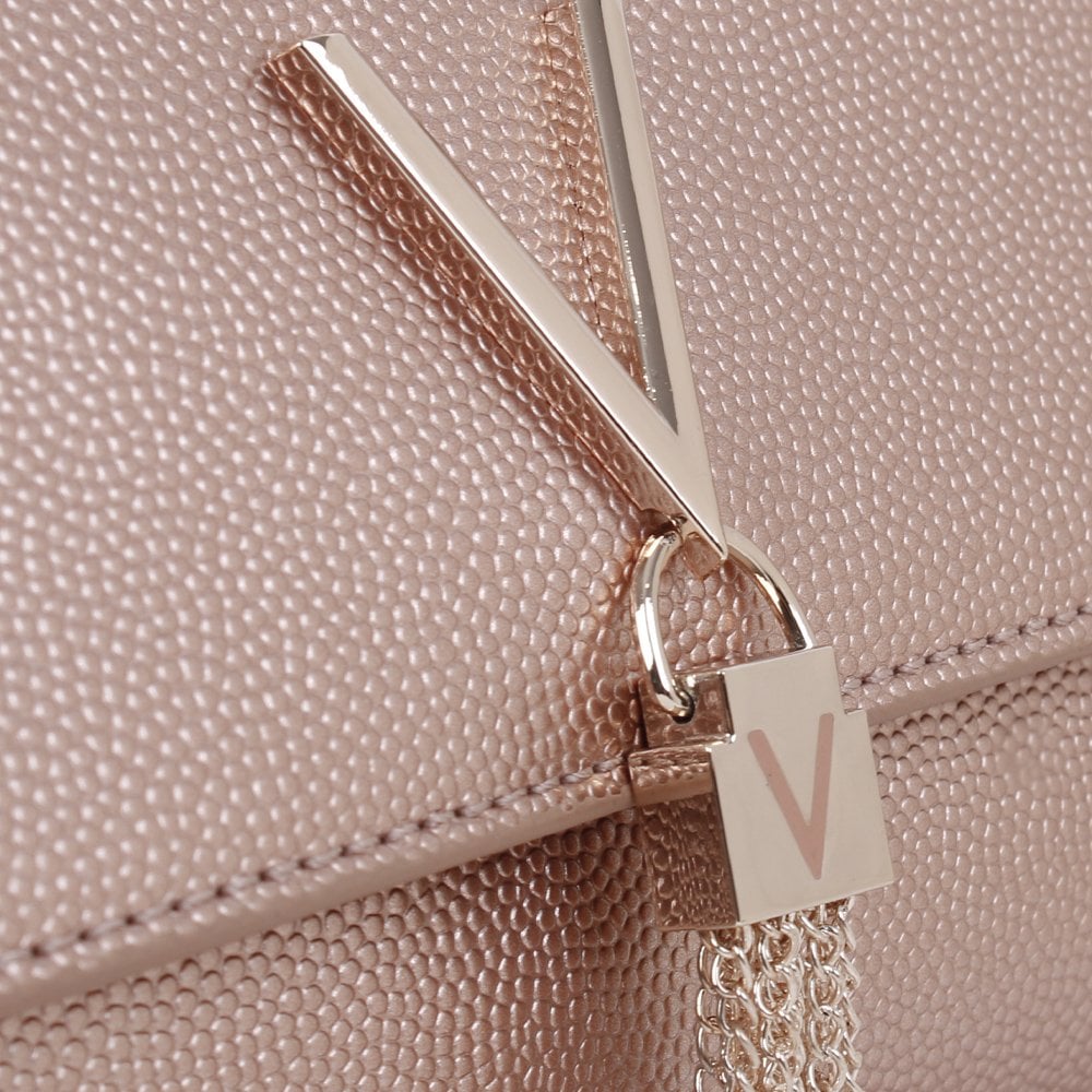 Divina Oro Rosa Pebbled Clutch Bag