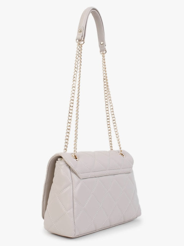 Ada Ecru Quilted Satchel Bag