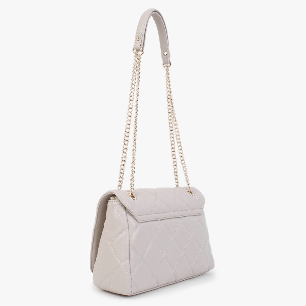 Ada Ecru Quilted Satchel Bag