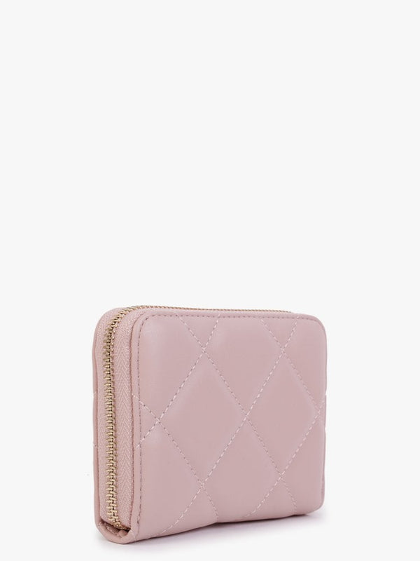 Small Ocarina Cipria Quilted Zip Around Wallet