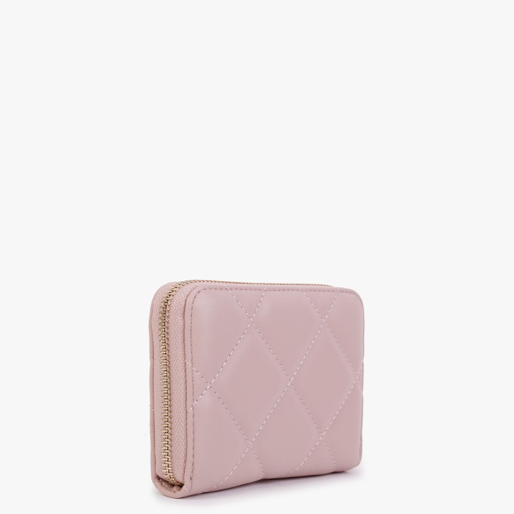 Small Ocarina Cipria Quilted Zip Around Wallet