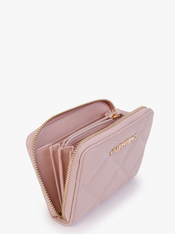 Small Ocarina Cipria Quilted Zip Around Wallet