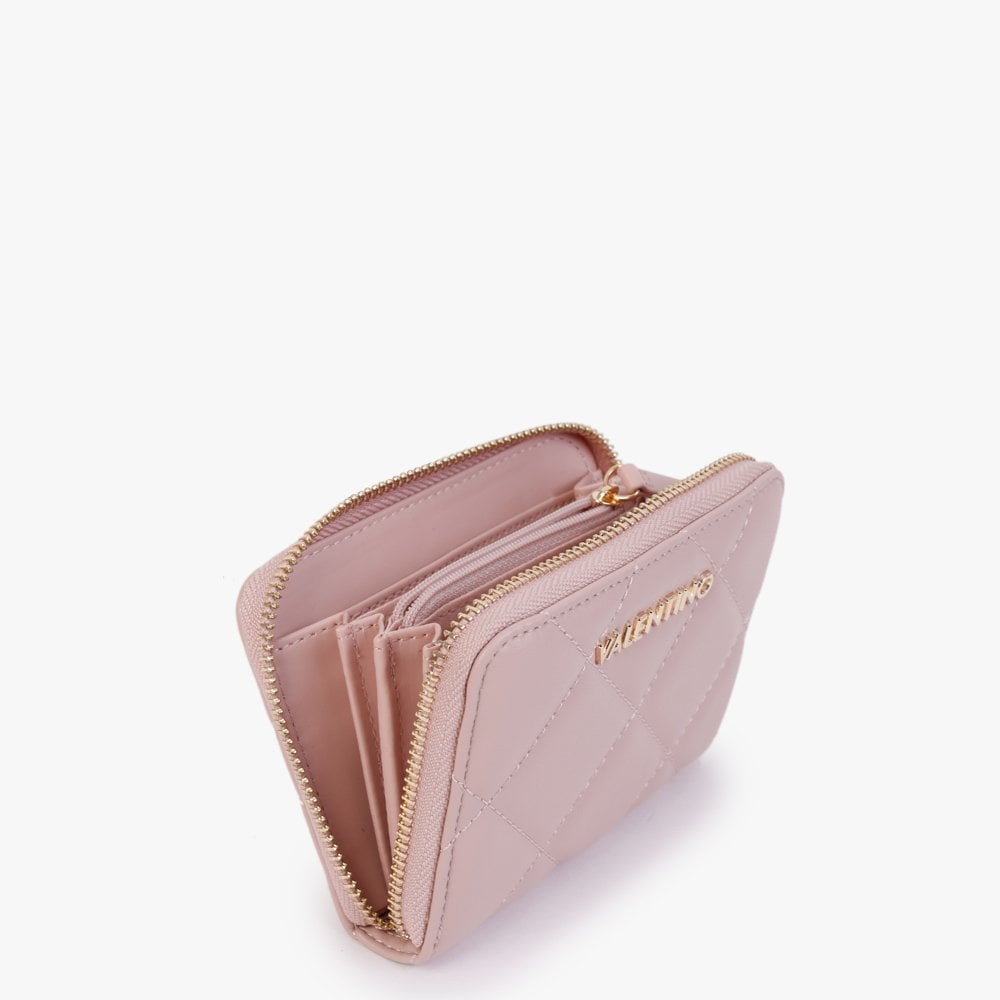 Small Ocarina Cipria Quilted Zip Around Wallet