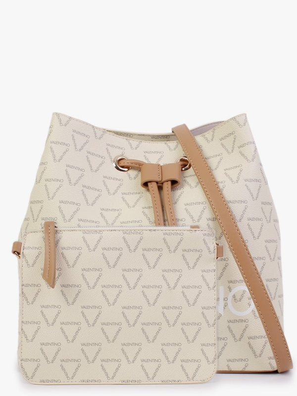 Liuto Ecru Multi Repeat Logo Bucket Bag