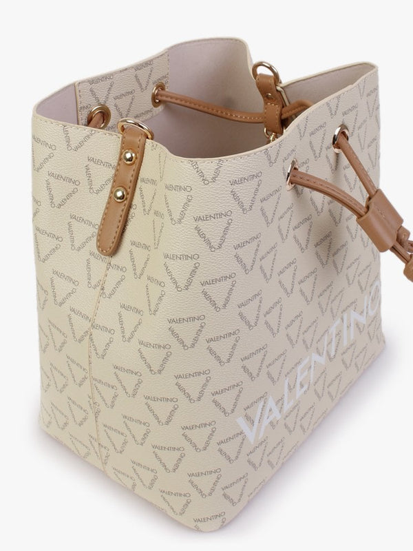 Liuto Ecru Multi Repeat Logo Bucket Bag