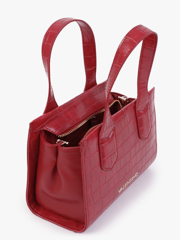 Mini Satai Rosso Moc Croc Tote Bag