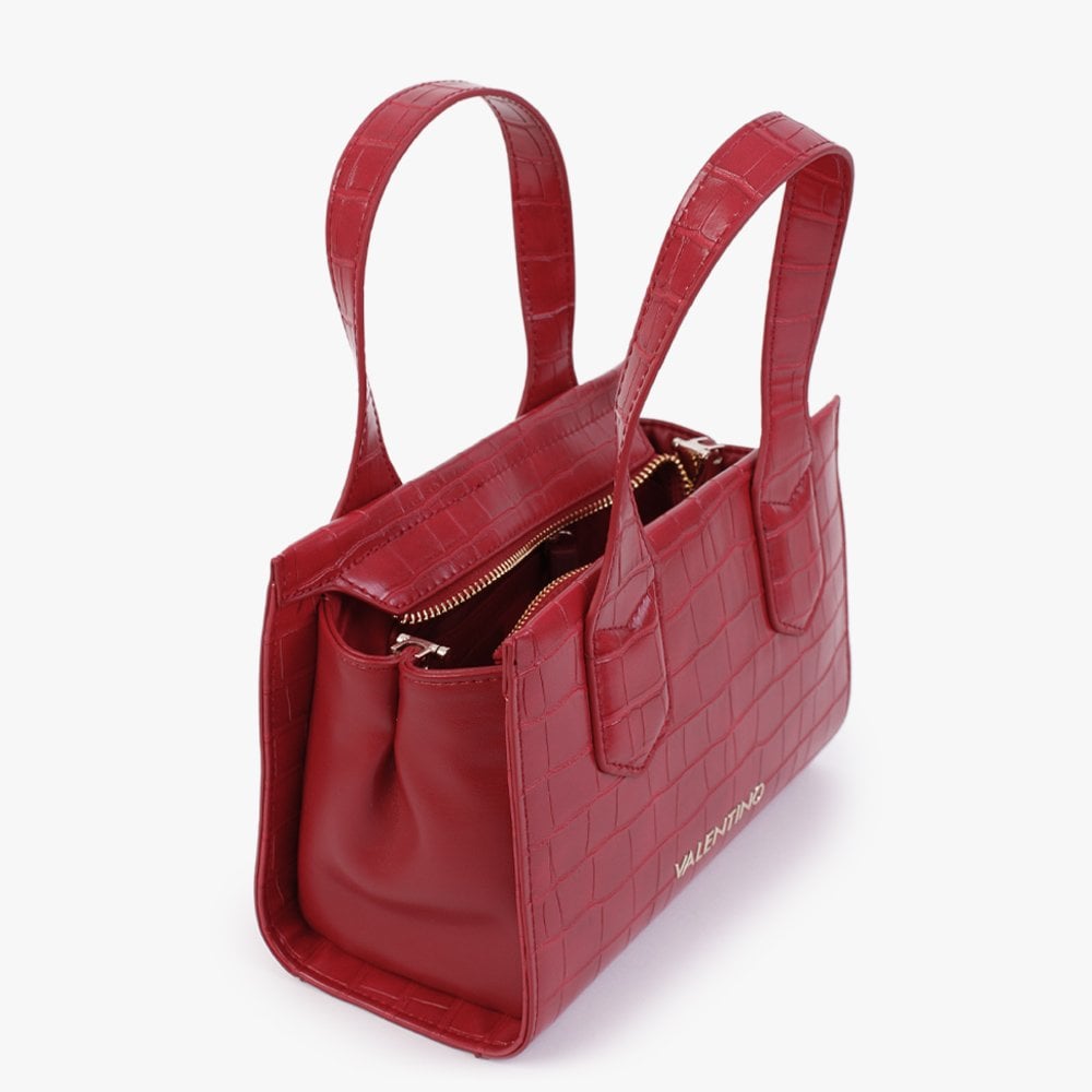 Mini Satai Rosso Moc Croc Tote Bag