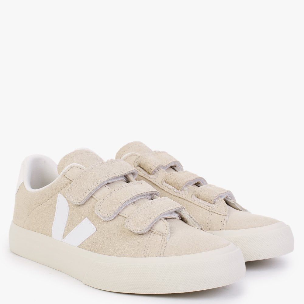 Recife Logo Chromefree Suede Almond White Trainers