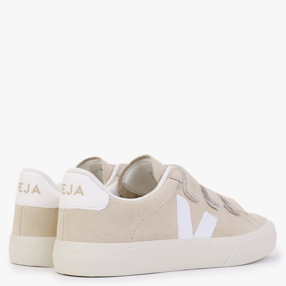 Recife Logo Chromefree Suede Almond White Trainers