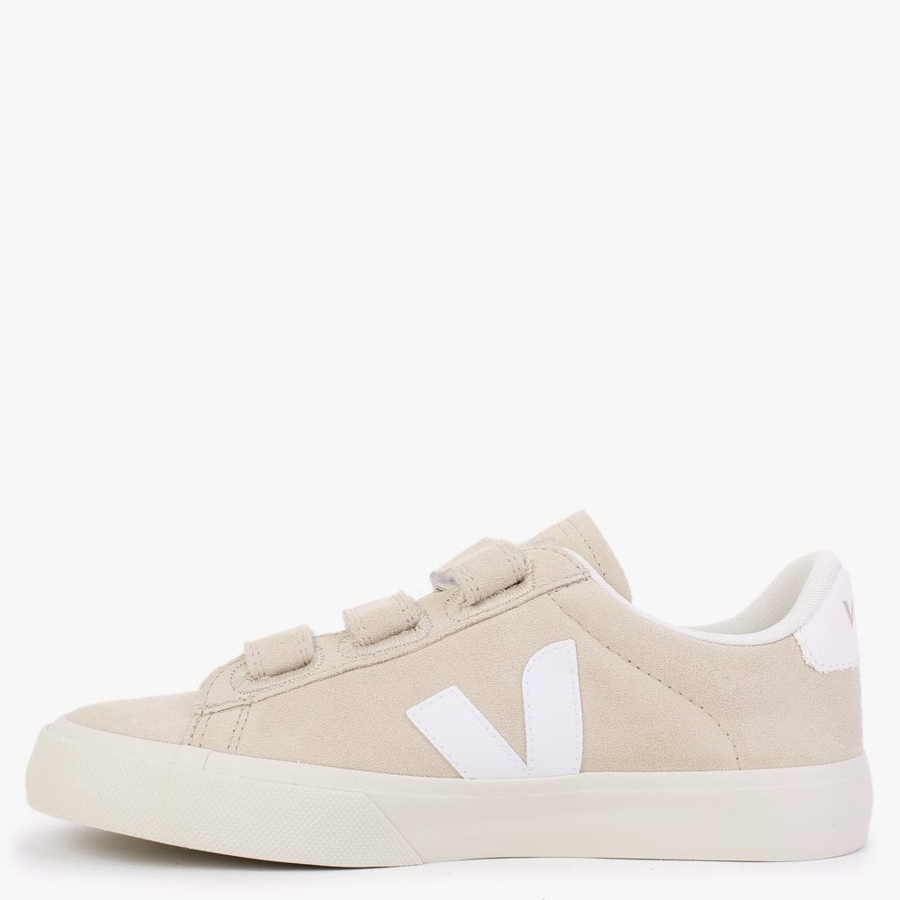 Recife Logo Chromefree Suede Almond White Trainers