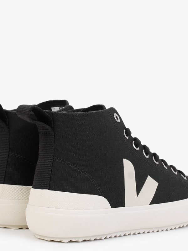 Nova Vegan Canvas Black Pierre High Top Trainers