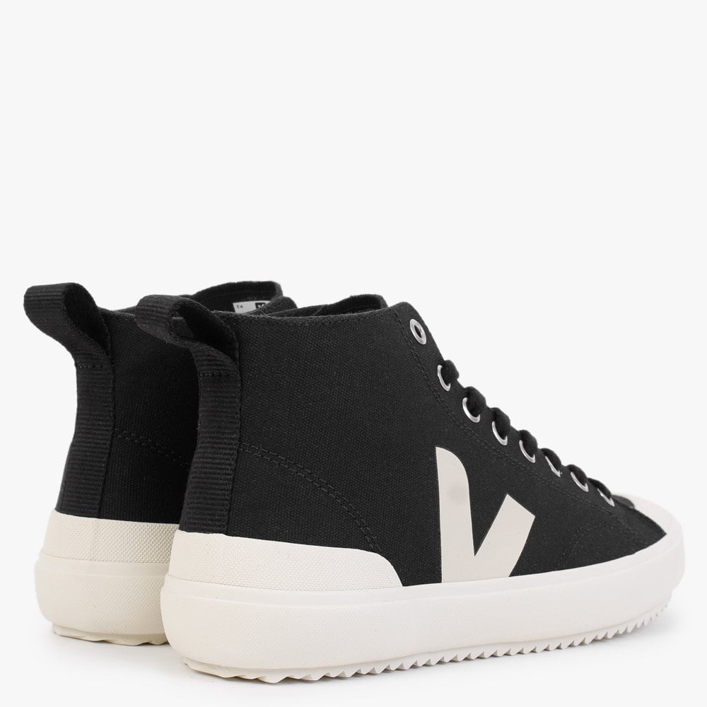 Nova Vegan Canvas Black Pierre High Top Trainers