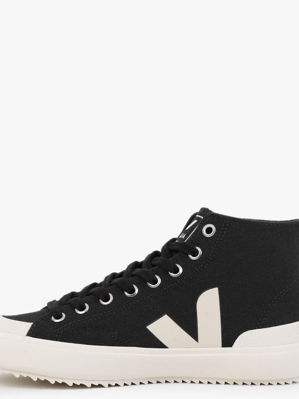 Nova Vegan Canvas Black Pierre High Top Trainers