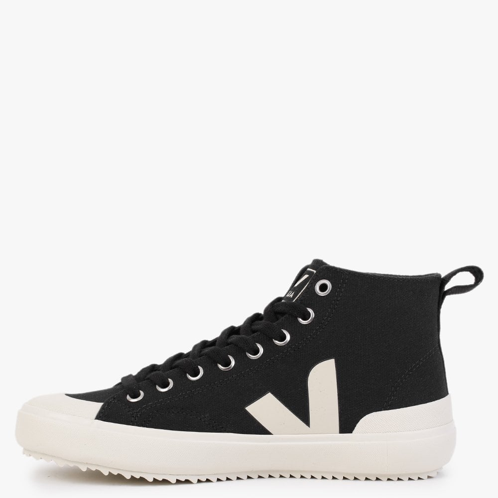 Nova Vegan Canvas Black Pierre High Top Trainers