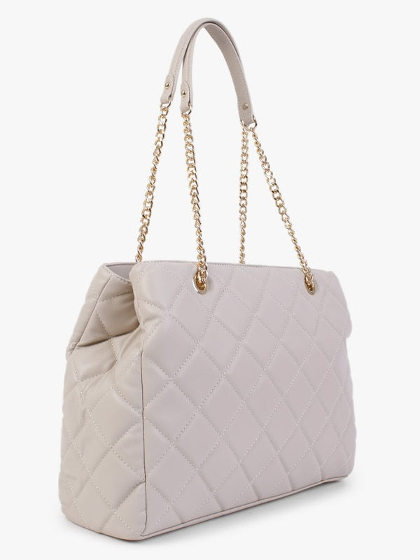 Ada Ecru Quilted Tote Bag