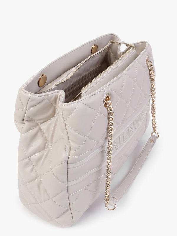 Ada Ecru Quilted Tote Bag