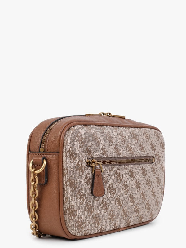 Aviana Latte Cognac Repeat Logo Camera Bag