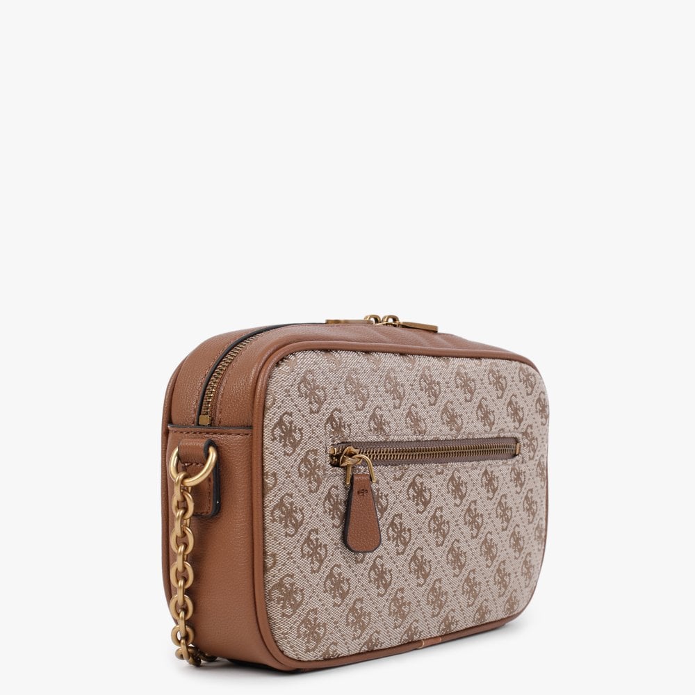 Aviana Latte Cognac Repeat Logo Camera Bag