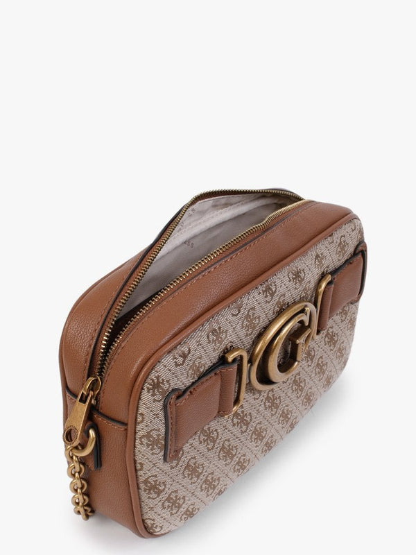 Aviana Latte Cognac Repeat Logo Camera Bag
