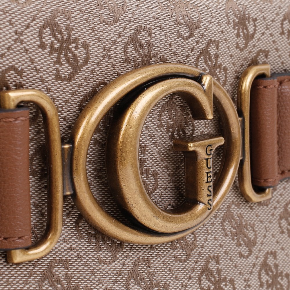 Aviana Latte Cognac Repeat Logo Camera Bag