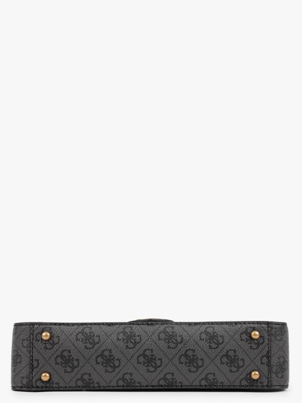 Rossana Convertible Coal Multi Logo Cross-Body Bag