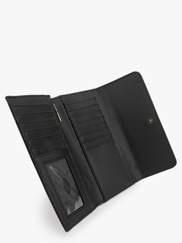 Kristle Black Trifold Pocket Wallet