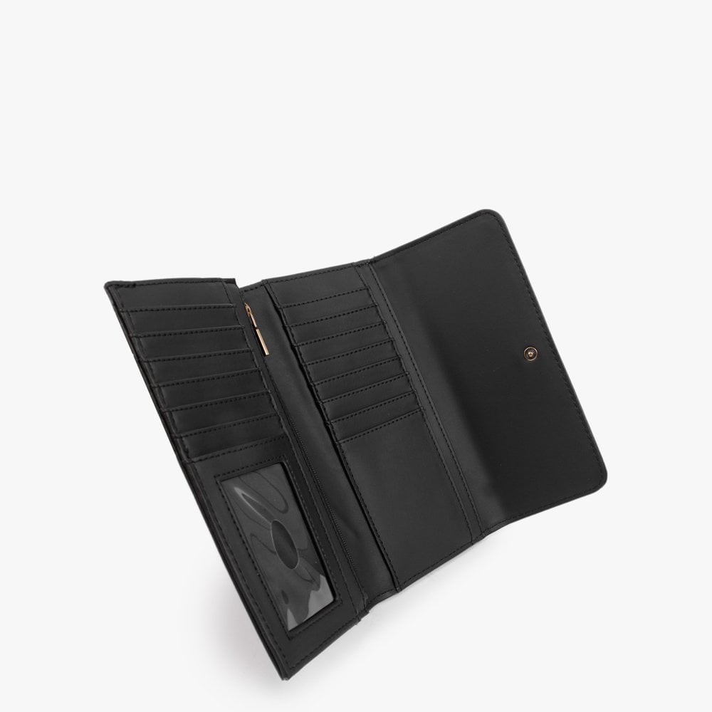 Kristle Black Trifold Pocket Wallet