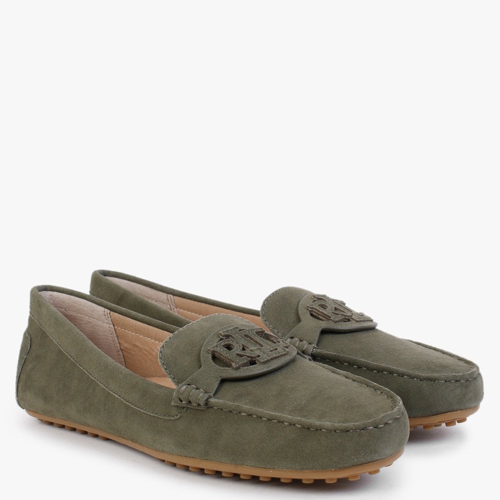Brynn Driver Classic Olive Suede Loafers