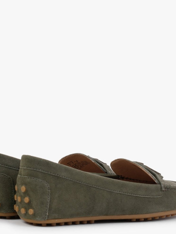 Brynn Driver Classic Olive Suede Loafers