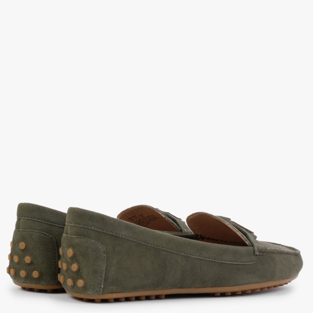 Brynn Driver Classic Olive Suede Loafers