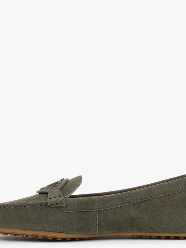Brynn Driver Classic Olive Suede Loafers