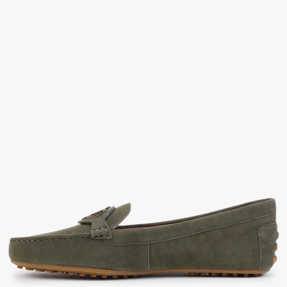 Brynn Driver Classic Olive Suede Loafers