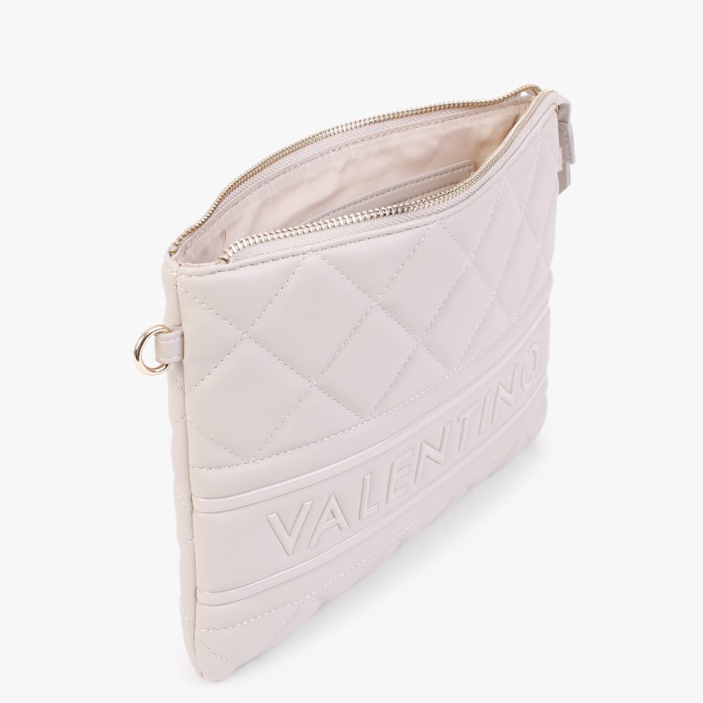 Ada Ecru Quilted Cross-Body Bag