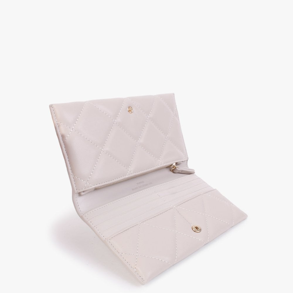 Ada Ecru Quilted Wallet