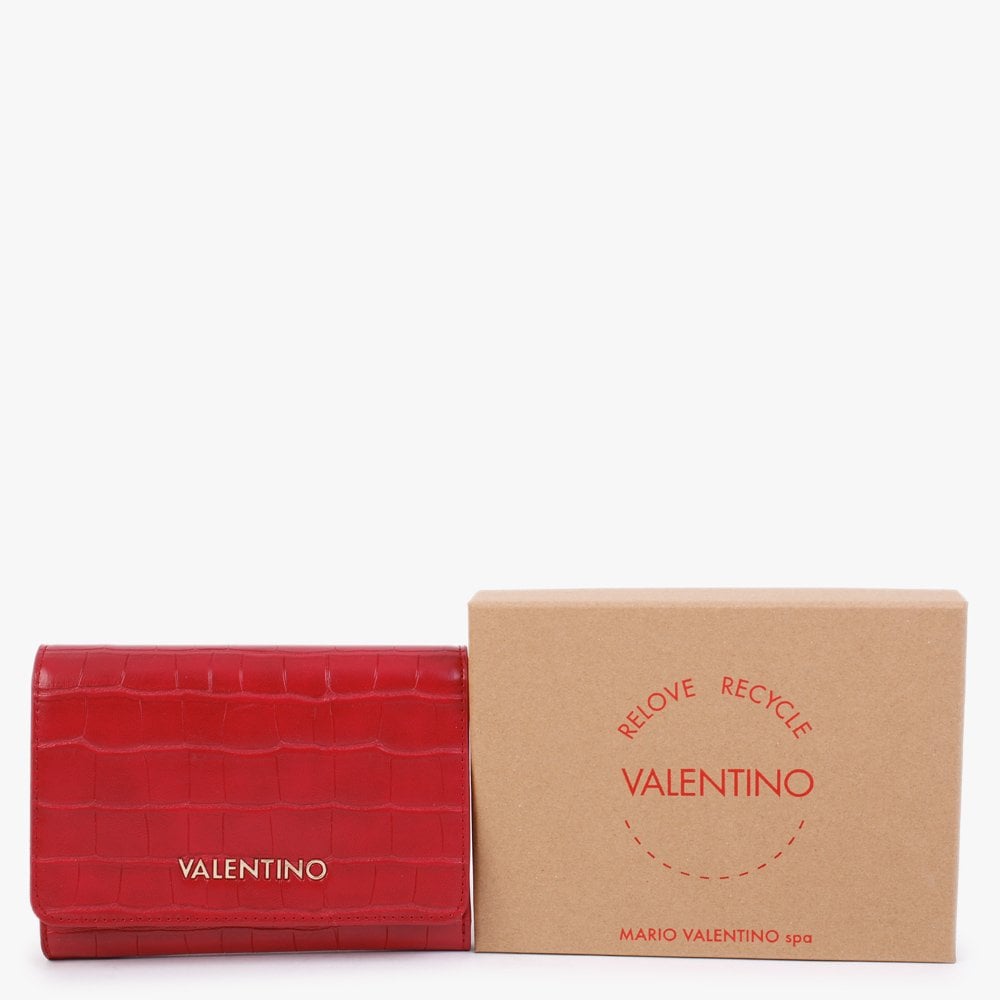 Satai Bifold Rosso Moc Croc Purse