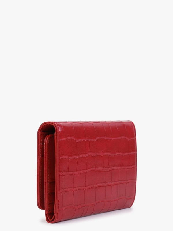 Satai Bifold Rosso Moc Croc Purse