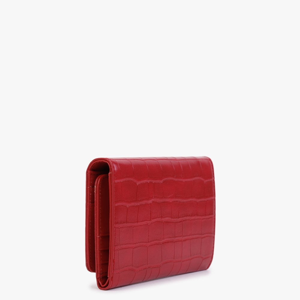 Satai Bifold Rosso Moc Croc Purse