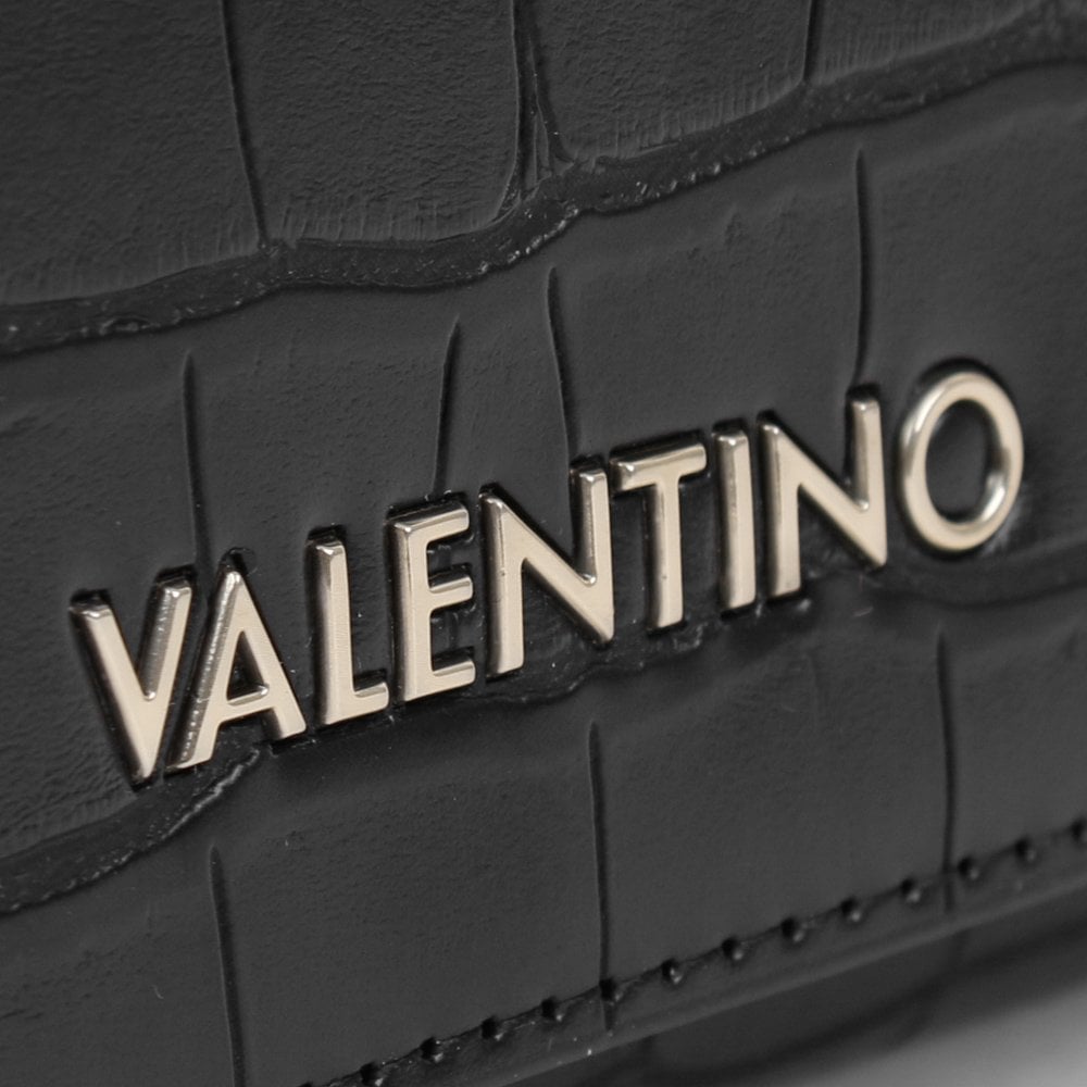 Satai Bifold Black Moc Croc Purse