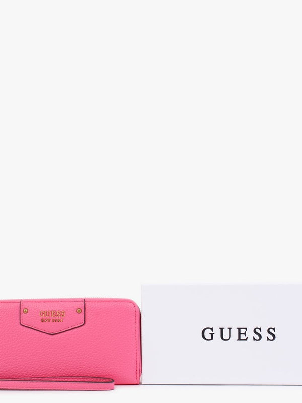 Large Eco Brenton Bright Pink Zip Around Wallet