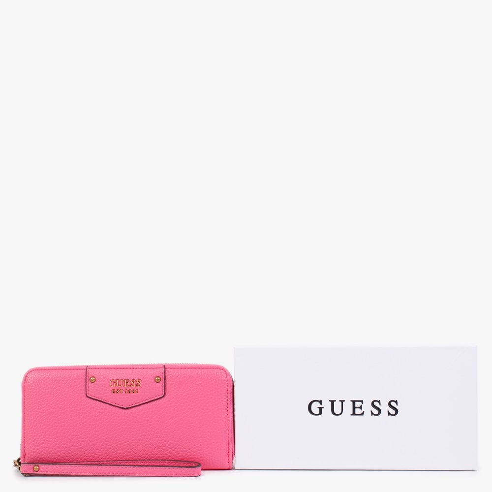 Large Eco Brenton Bright Pink Zip Around Wallet
