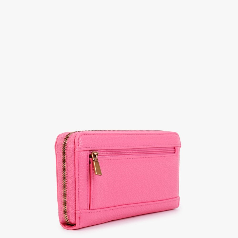 Large Eco Brenton Bright Pink Zip Around Wallet