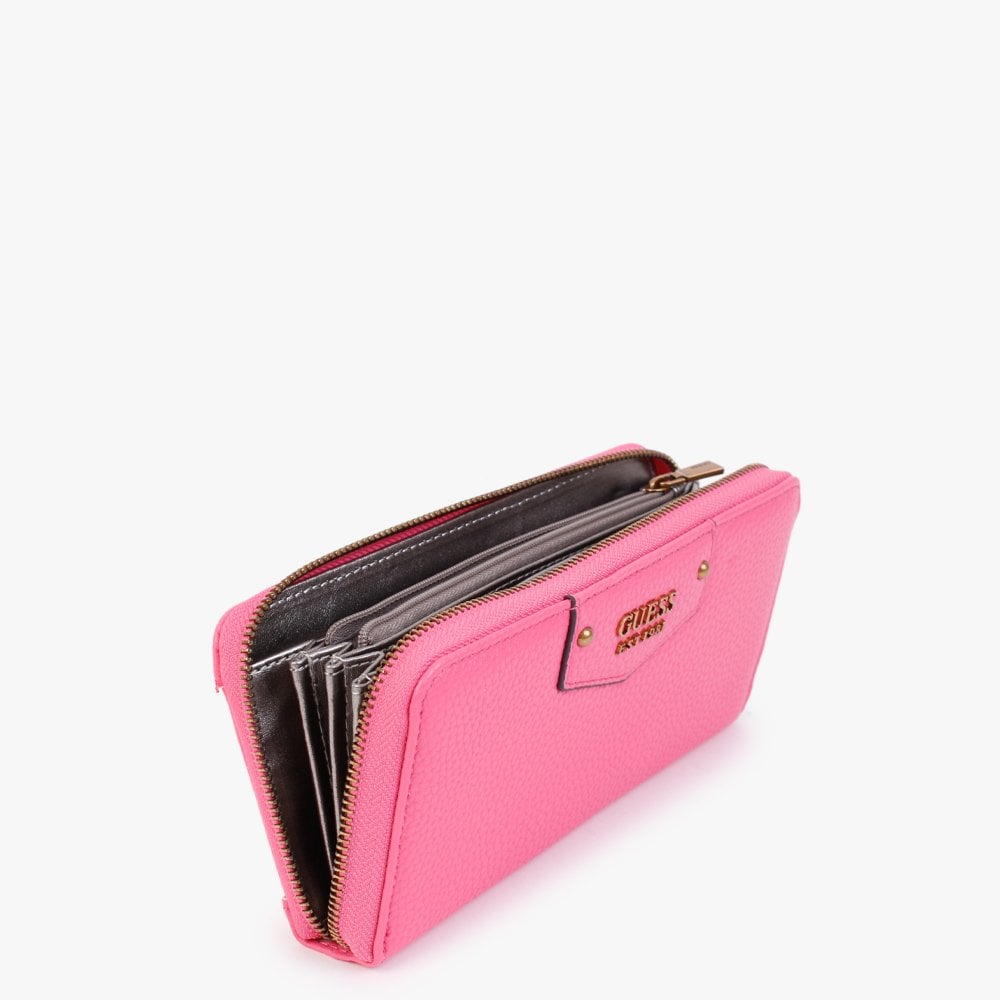 Large Eco Brenton Bright Pink Zip Around Wallet