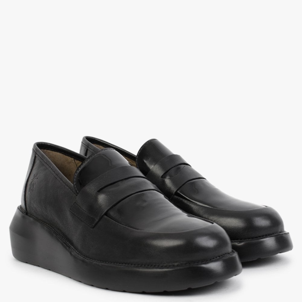 Blar Black Leather Loafers