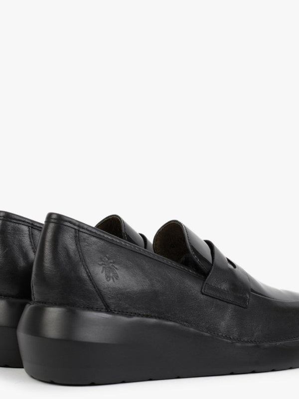 Blar Black Leather Loafers