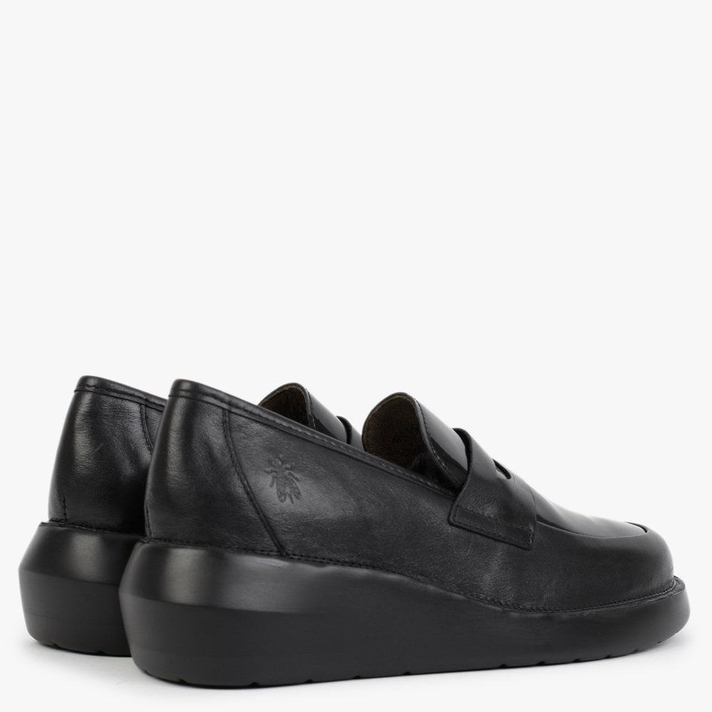 Blar Black Leather Loafers