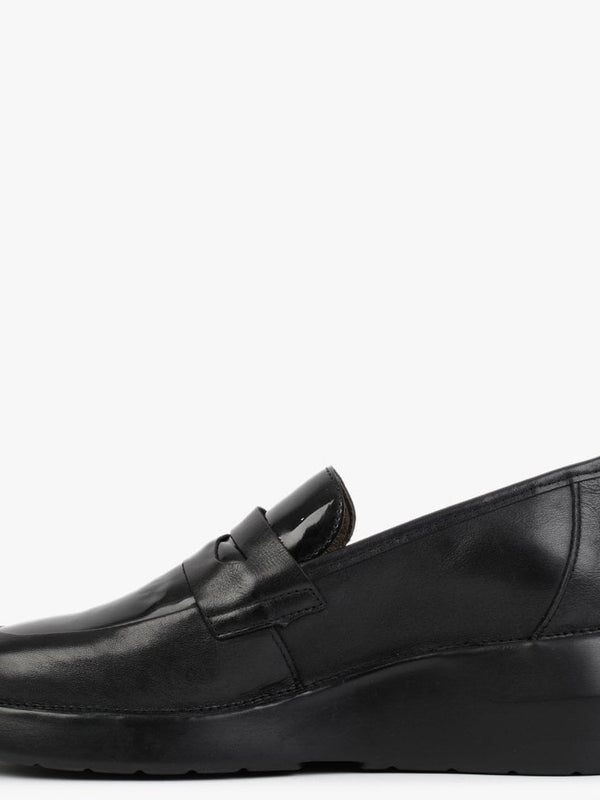Blar Black Leather Loafers