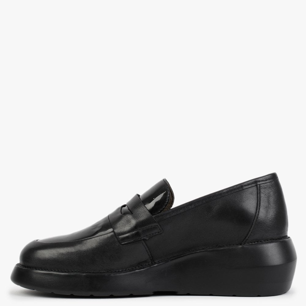 Blar Black Leather Loafers