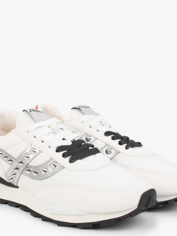 Spider 168 Studs White Silver Eco Trainers