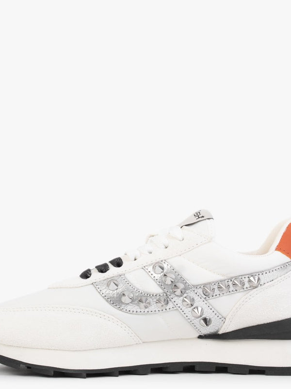 Spider 168 Studs White Silver Eco Trainers